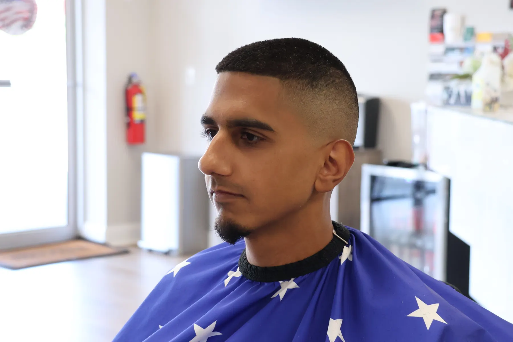 Finished skin fade with a clean blend